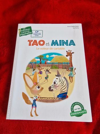 Livre mes premières lectures hachette tao et mina le voleur de cartable