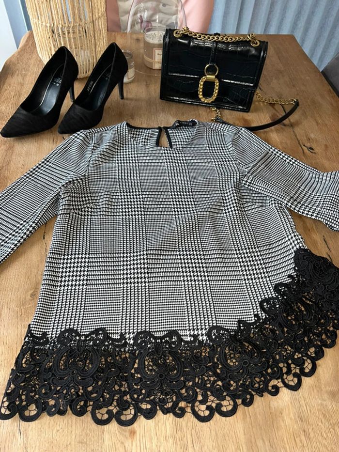 Blouse Zara pied de poule Zara 38 🌸