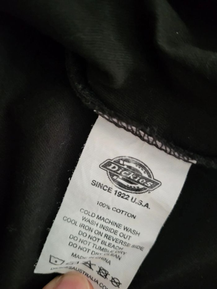 T-shirt Dickies noir logo brodé 100% coton - L - photo numéro 6