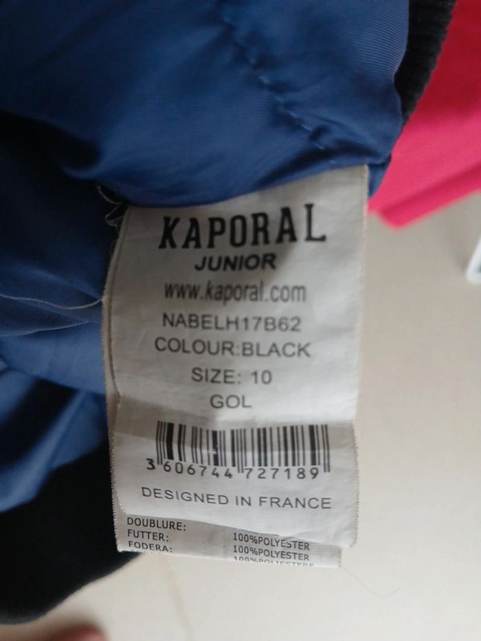 Blouson Kaporal à capuche taille 10 ans - photo numéro 9