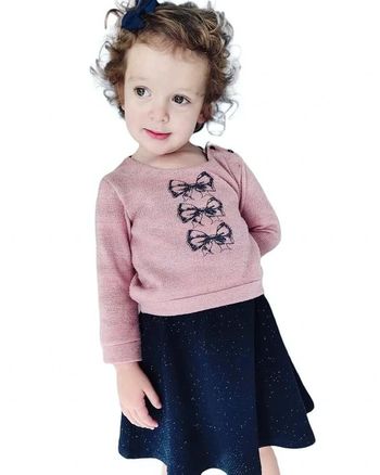 24 mois 2 ans robe bi matière ( sans barette)