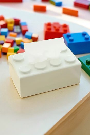 Boîte à mouchoirs design brique de Lego – Blanc