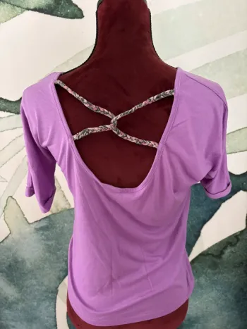 T shirt Undiz dos croisé femme