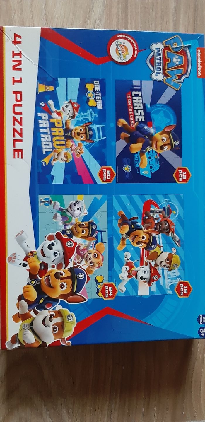 Boite de 4 puzzles pat patrouille - photo numéro 2