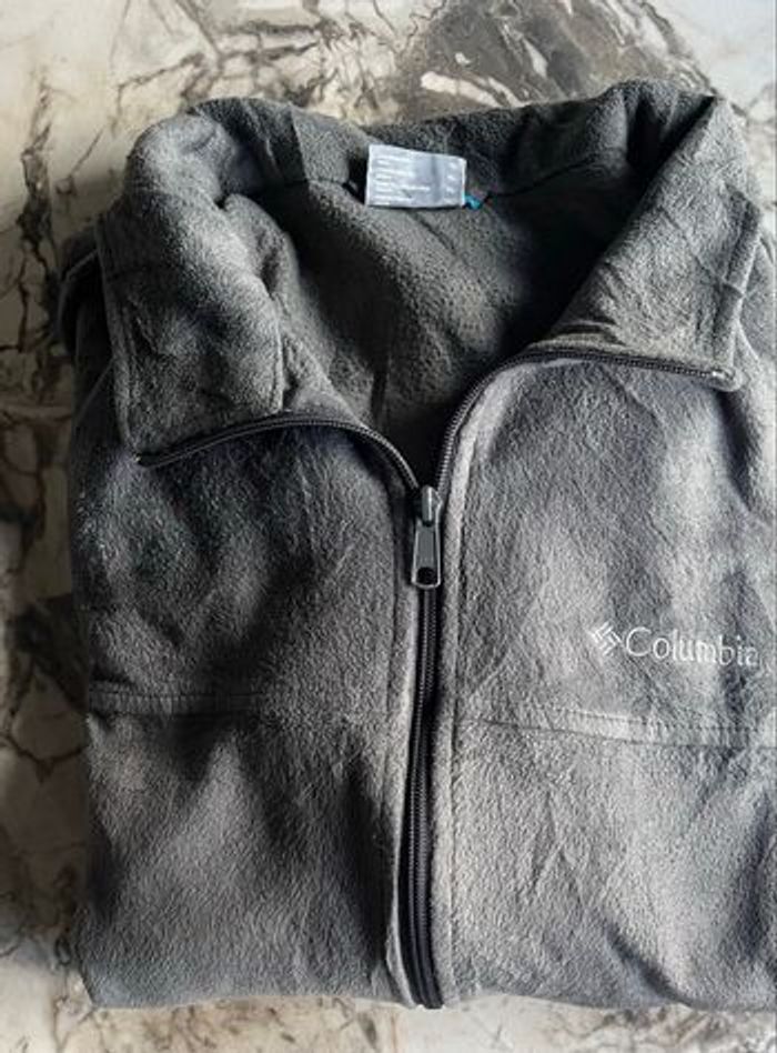 Veste polaire grise Columbia à fermeture éclair - photo numéro 3