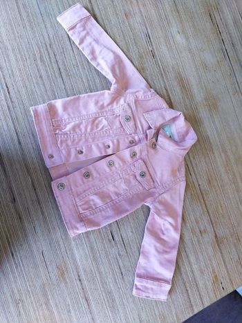 Veste en jeans rose