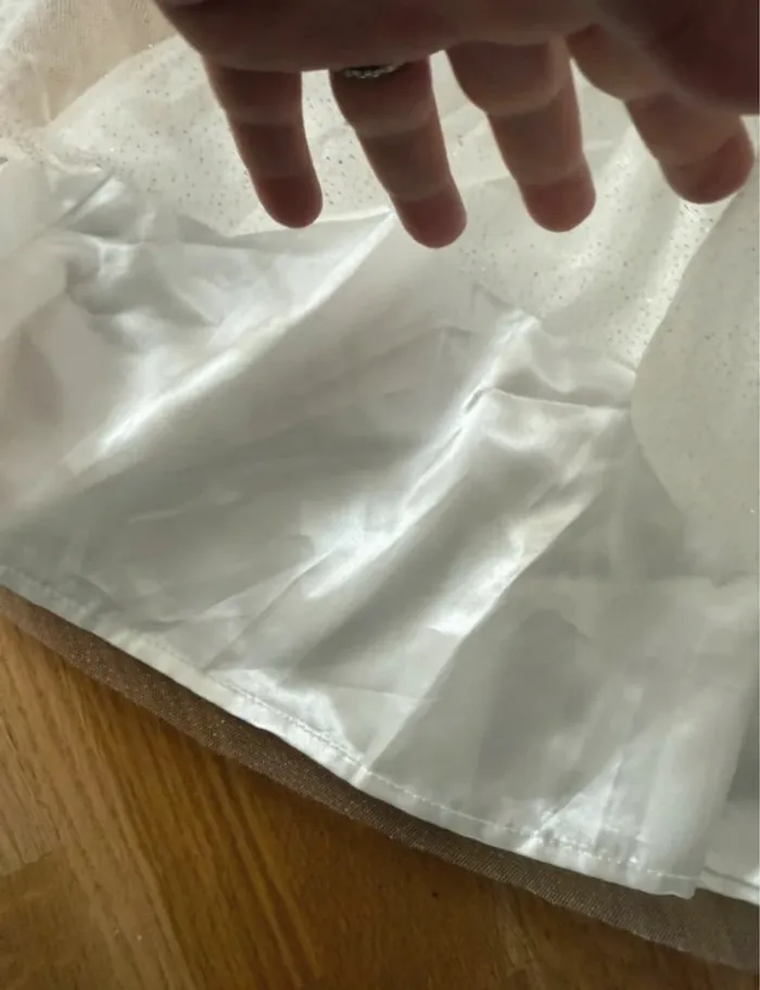 Robe blanche pailletée de fête 6 mois - photo numéro 5