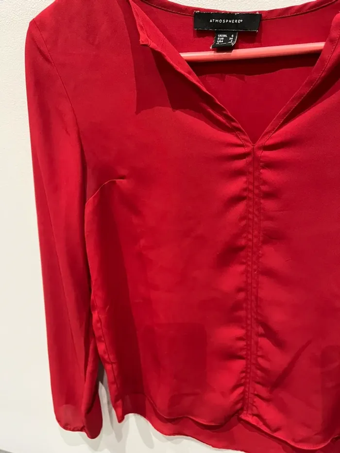 Blouse rouge atmosphère - photo numéro 3