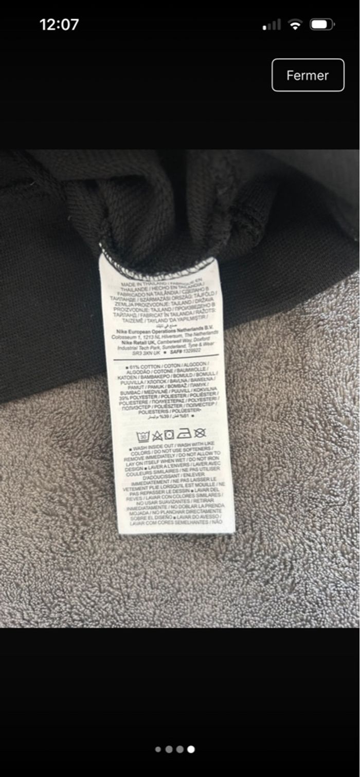 Pull Nike Femme Noir Taille M Très Bon État - photo numéro 4
