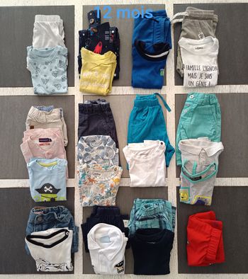 Lot ensembles été garçon 12 mois 