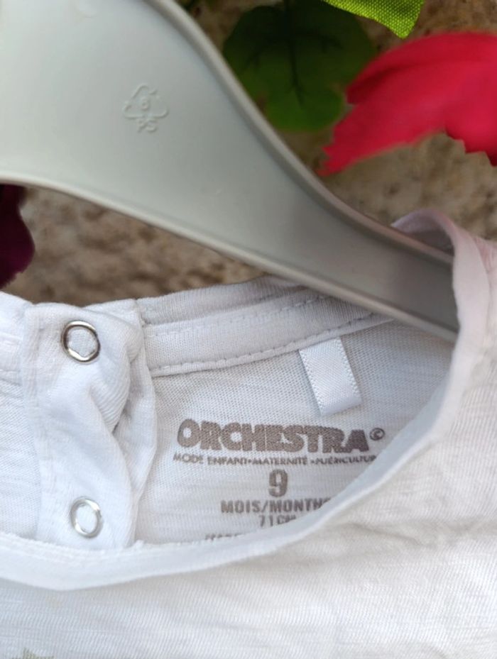 T-shirt manche longue blanc 9mois - Orchestra - photo numéro 3