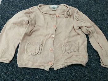 Gilet fin rose mes petites cailloux 6M