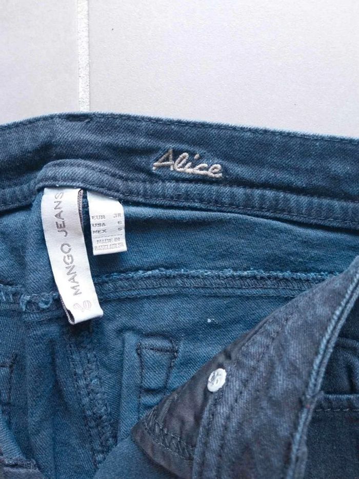Jean's gris/noir serre  en bas  T38 - photo numéro 4