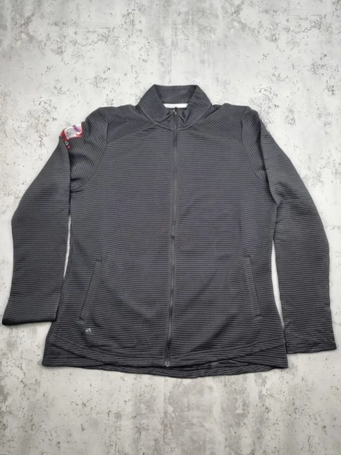 Veste Zippé Adidas noir, XL Femmes - photo numéro 3