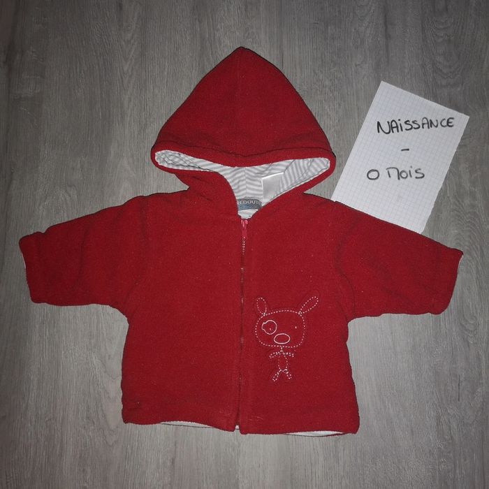 Gilet chaud naissance rouge