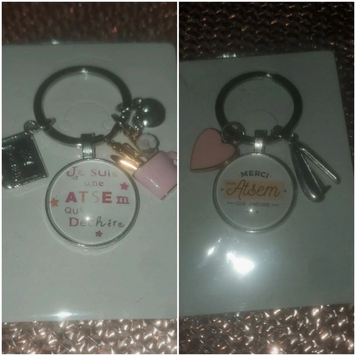 1 porte clé Maîtresse Atsem Maître aesh cadeaux fin d'année - photo numéro 4