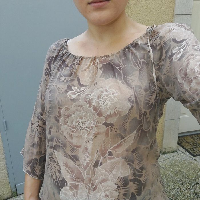 Magnifique blouse Vintage 100% soie pour L - photo numéro 2