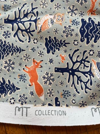 Tissu imprimé de Noël original
