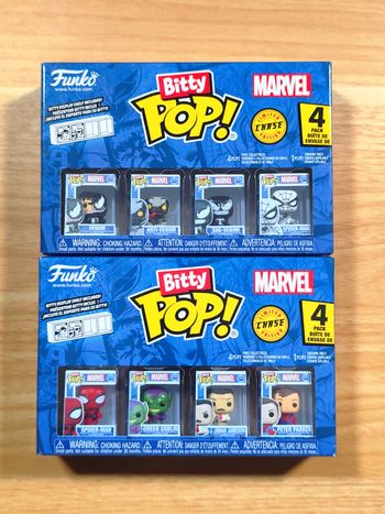 Lot 2 Boîtes Bitty Pop! Marvel - 2 Chases (Spider-Man & Peter Parker) Neuf