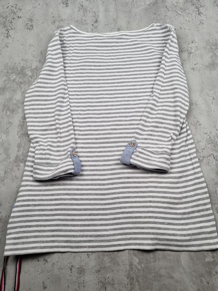 Sweat marinière Tommy Hilfiger – Taille M Femmes (mesures en photos) - photo numéro 4