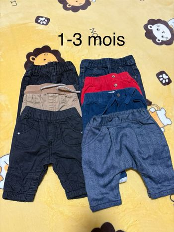 Lot pantalon 1-3 mois