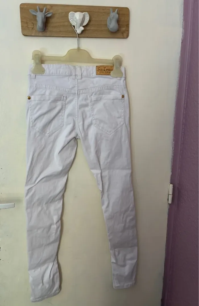 Jeans slim blanc, 10 ans, Tissaia. - photo numéro 9