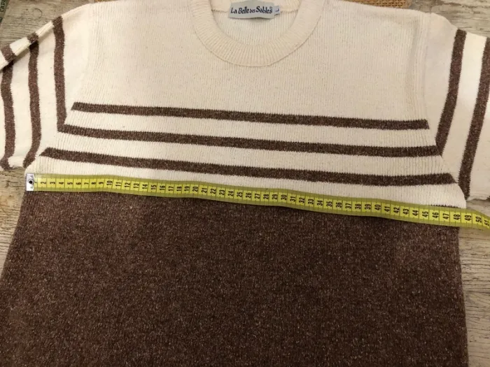 Pull rayé marron - photo numéro 12