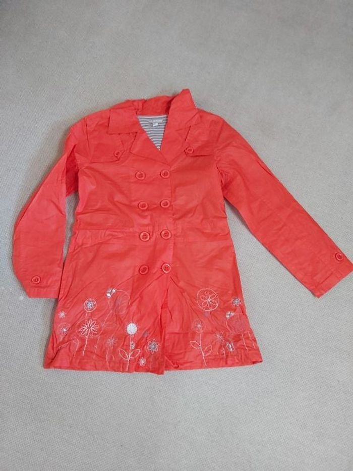 Trench mi saison légère fantaisie rouge orangé 10 ans - Orchestra