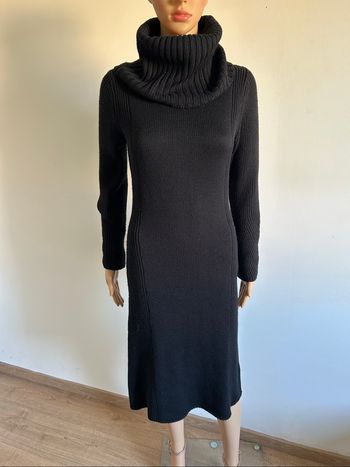 Robe pull longue noire avec col roulé Caroll taille 38 TBE