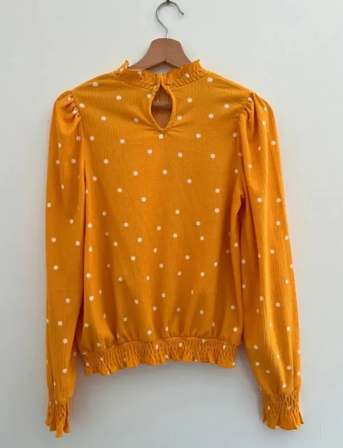 Blouse jaune orangé Nafnaf - photo numéro 2