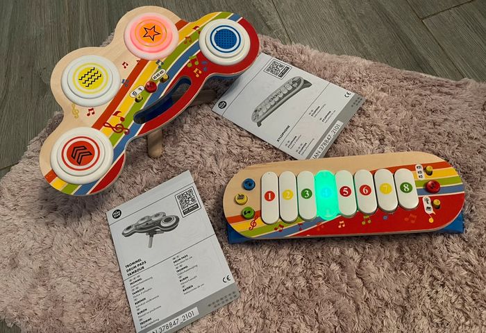 Ensemble de musique xylophone et tambour en bois Playtive - photo numéro 2