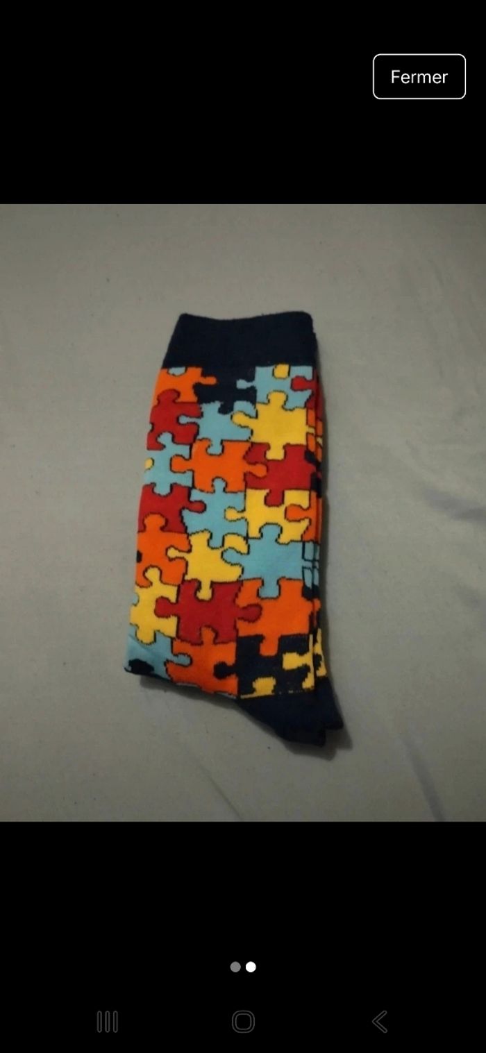 Chaussettes puzzle taille unique - photo numéro 2