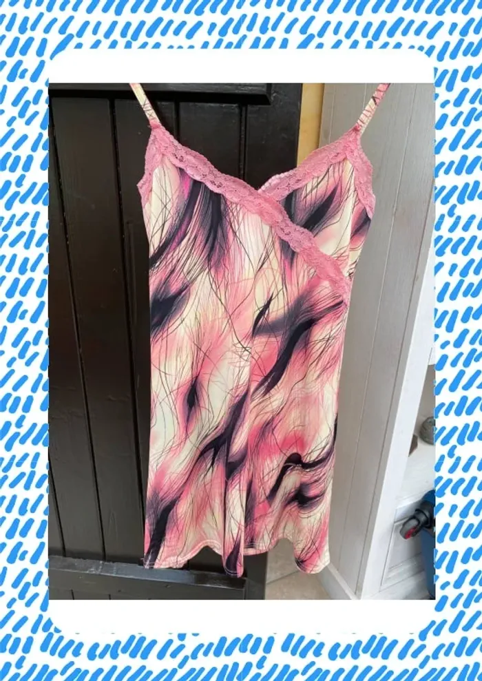 Robe Charbell noir rose jaune 38 M