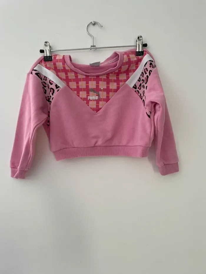 Pull crop topPUMA fille 4-5 ans
