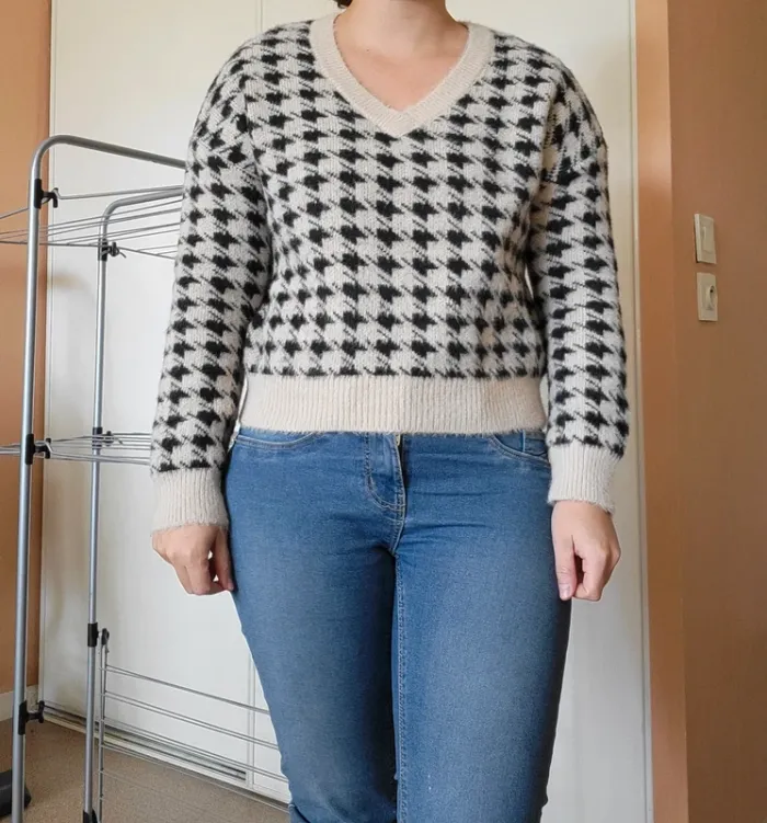 Pull pied de poule Cache-Cache