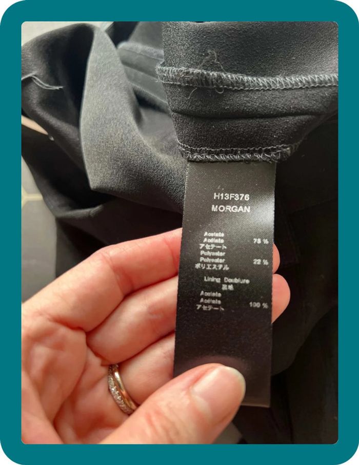 Pantalon Morgan palazzo en crêpe taille 38 - Anne Fontaine - photo numéro 8