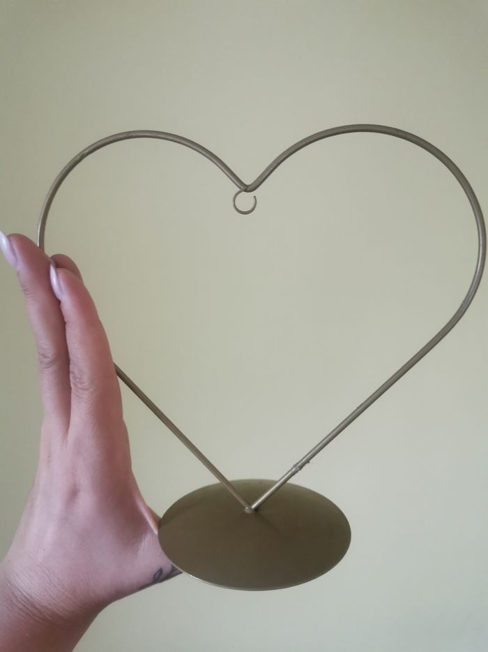 Déco cœur en acier doré - photo numéro 5