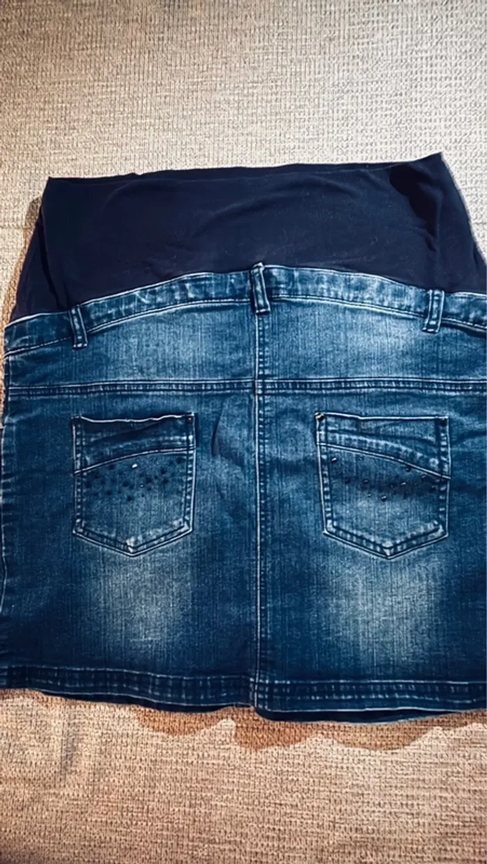 Jupe jeans maternité - photo numéro 2