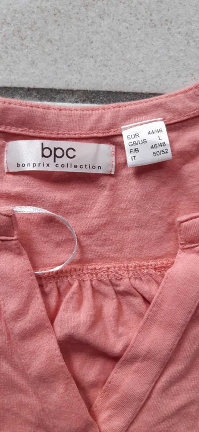 Tee-shirt rose pêche Bon Prix - photo numéro 3