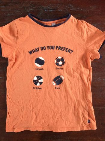 T-shirt orange Okaidi 10 ans