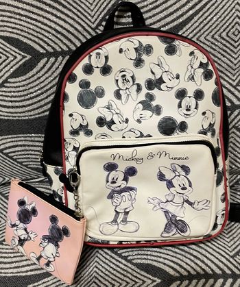 Sac à dos cuir fille femme avec personnages Mickey&minnie