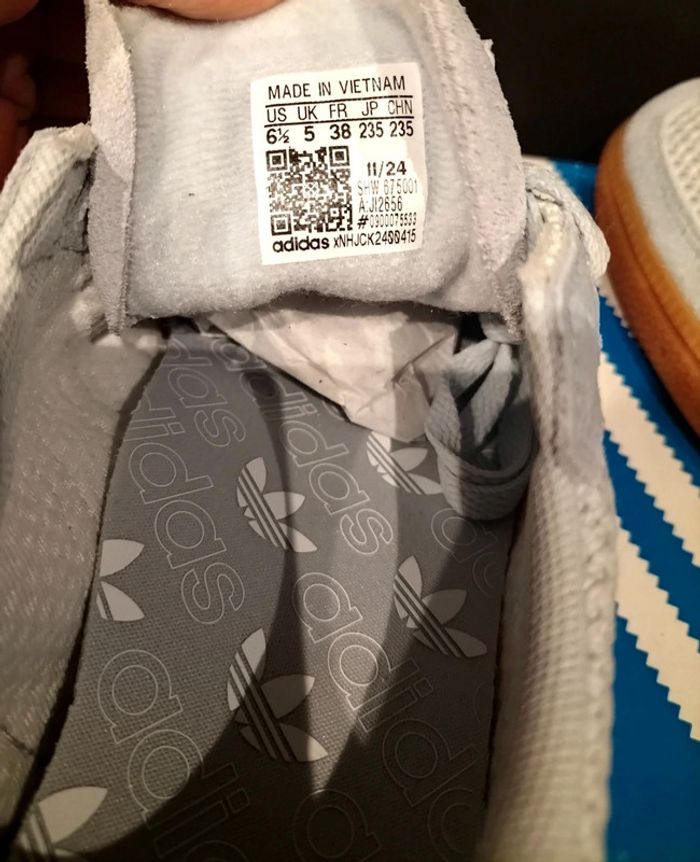 Baskets Adidas Spezial bimatières - bleu clair - photo numéro 4