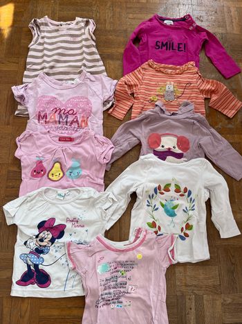 T shirts fille 12 mois