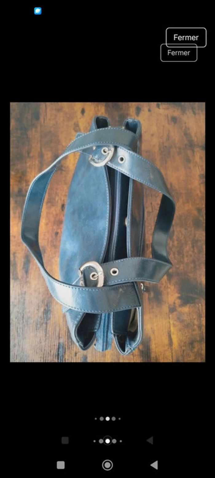 Sac à main cuir style vintage dressing excellent état - photo numéro 7