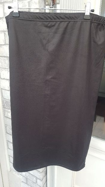 Jupe longue en PU noire