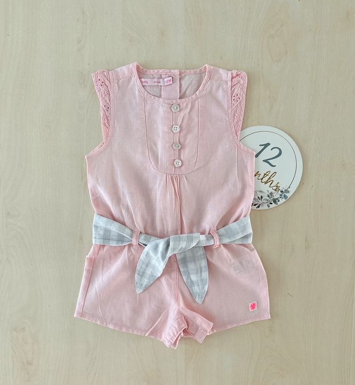Combishort été fille gémo 12 mois 74 cm