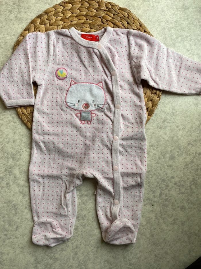 Pyjama chat rose Tissaia