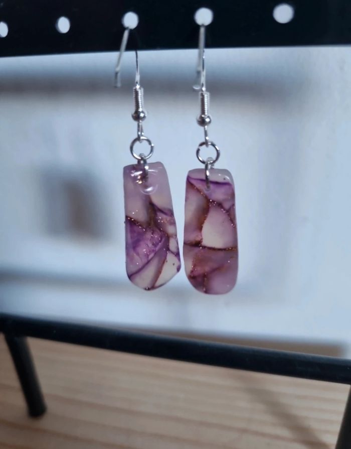 Boucle d'oreille pendante femme - photo numéro 3