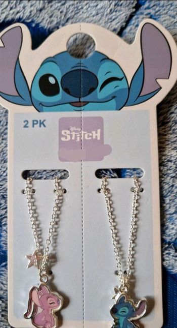 Lot de 2 colliers Stitch et Angel