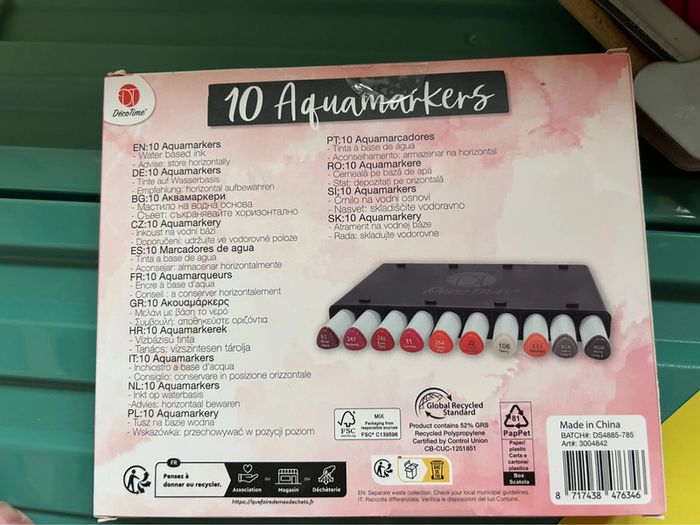 Boîte de 10 feutres aquamarkers , neuve - photo numéro 3